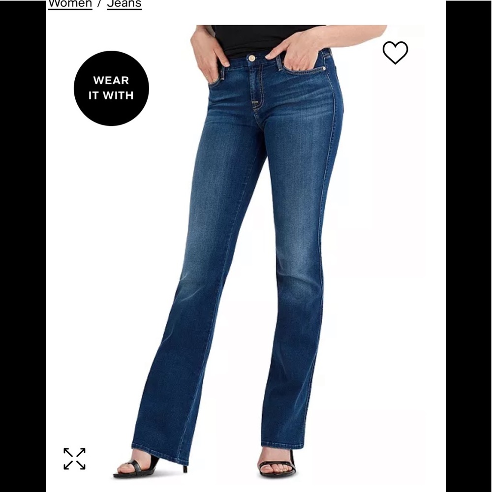 LIKE NEW 7 for all mankind Kimmie bootcut size 24 dark wash jeans